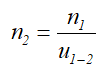 Формула частоты вращения валов механизма
