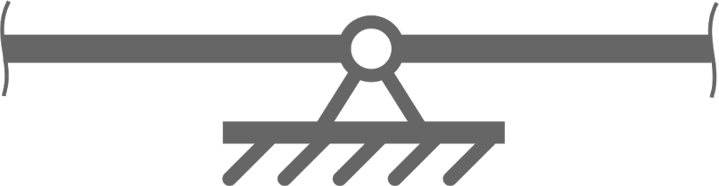 Две балки соединены шарнирной опорой