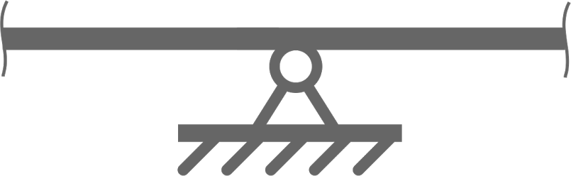 Фрагмент балки с шарнирной опорой