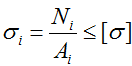 Условие прочности при растяжении-сжатии