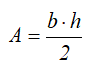 Формула площади прямоугольного треугольника