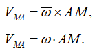 Формула вращательной скорости движения отрезка AM